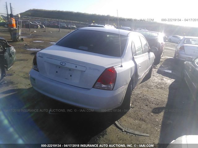 KMHDN46D55U974203 - 2005 HYUNDAI ELANTRA GLS/GT WHITE photo 4