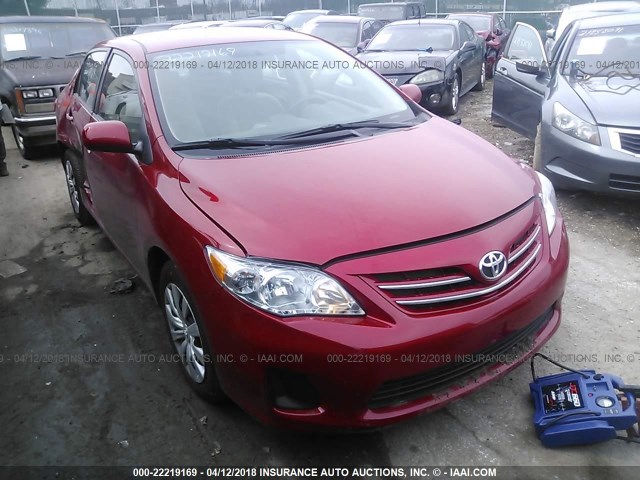 5YFBU4EE3DP164816 - 2013 TOYOTA COROLLA S/LE RED photo 1