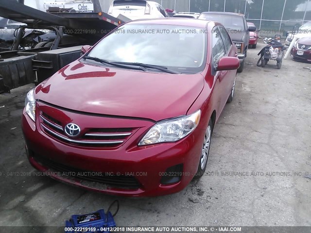 5YFBU4EE3DP164816 - 2013 TOYOTA COROLLA S/LE RED photo 2