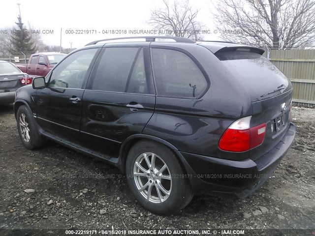 5UXFB33583LH47329 - 2003 BMW X5 4.4I BLACK photo 3