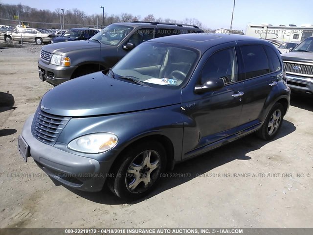 3C4FY58B52T246215 - 2002 CHRYSLER PT CRUISER TOURING BLUE photo 2