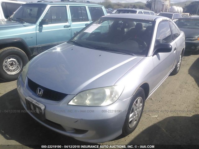 1HGEM21114L085000 - 2004 HONDA CIVIC DX VP SILVER photo 2