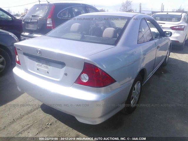 1HGEM21114L085000 - 2004 HONDA CIVIC DX VP SILVER photo 4