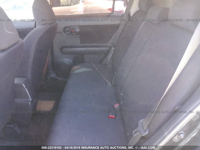 JTLKE50E481017008 - 2008 TOYOTA SCION XB შავი ფოტო 8