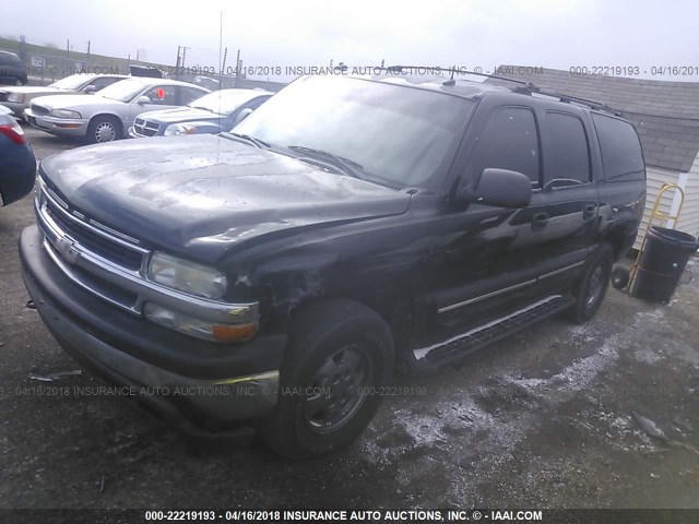 1GNFK16Z53J223141 - 2003 CHEVROLET SUBURBAN K1500 BLACK photo 2