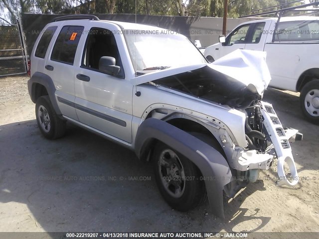 1J4GK48K44W264762 - 2004 JEEP LIBERTY SPORT SILVER photo 1