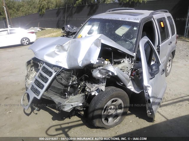 1J4GK48K44W264762 - 2004 JEEP LIBERTY SPORT SILVER photo 2