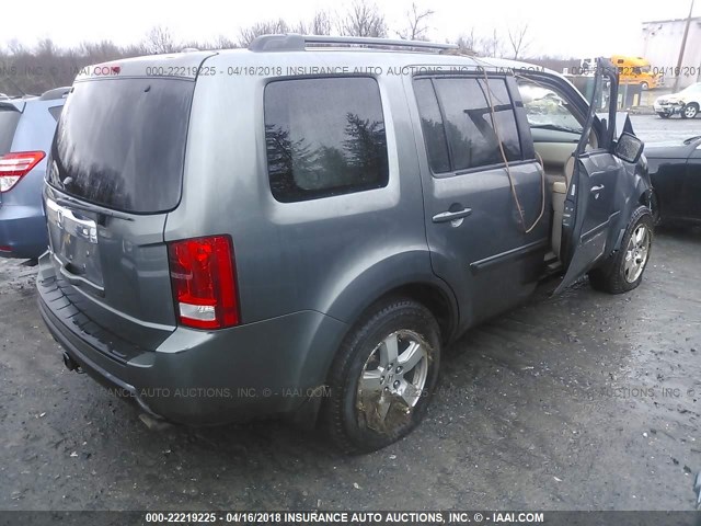 5FNYF38429B000588 - 2009 HONDA PILOT EX GRAY photo 4