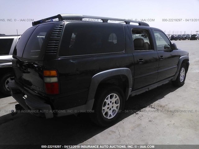 3GNFK16Z62G146120 - 2002 CHEVROLET SUBURBAN K1500 BLACK photo 4