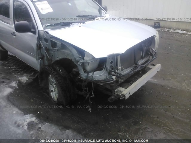 5TELU42N55Z025288 - 2005 TOYOTA TACOMA DOUBLE CAB ვერცხლისფერი ფოტო 6