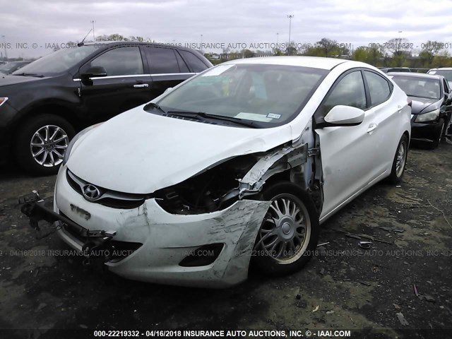 5NPDH4AEXCH117622 - 2012 HYUNDAI ELANTRA GLS/LIMITED WHITE photo 2