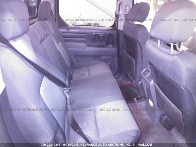 2HJYK16277H519088 - 2007 HONDA RIDGELINE RT GRAY photo 8