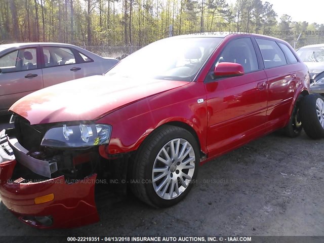 WAUNF78P66A206681 - 2006 AUDI A3 2.0 PREMIUM RED photo 2