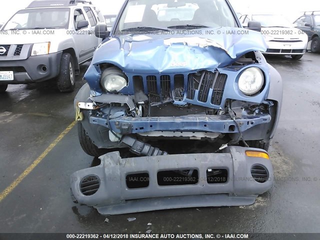 1J4FK48123W673148 - 2003 JEEP LIBERTY SPORT/FREEDOM ლურჯი ფოტო 6