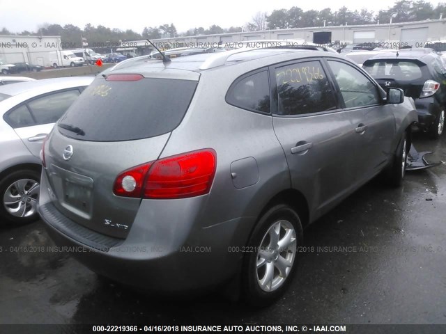 JN8AS58V88W133405 - 2008 NISSAN ROGUE S/SL GRAY photo 4