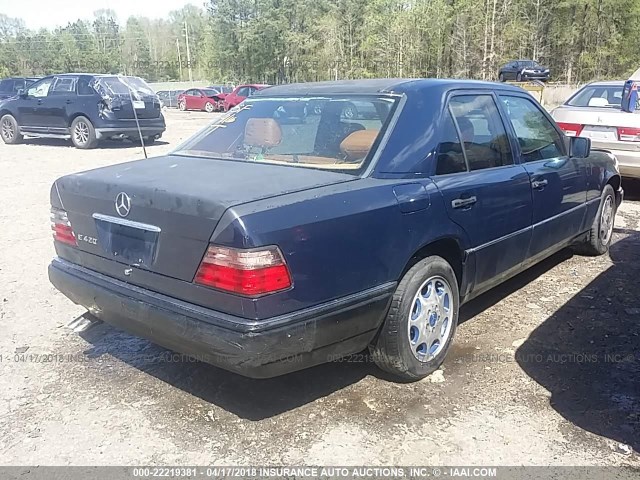 WDBEA34E8SC236860 - 1995 MERCEDES-BENZ E 420 BASE/420 SPECIAL BLUE photo 4