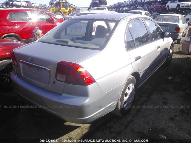 2HGES16222H609458 - 2002 HONDA CIVIC DX SILVER photo 4