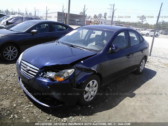 KMHDU46D58U570812 - 2008 HYUNDAI ELANTRA GLS/SE/LIMITED Dark Blue photo 2