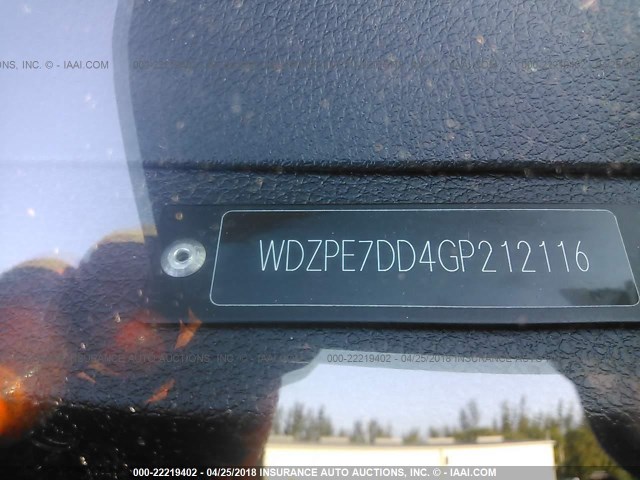 WDZPE7DD4GP212116 - 2016 MERCEDES-BENZ SPRINTER 2500 BLACK photo 9