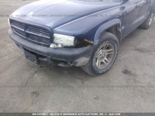 1D7HL38N03S269139 - 2003 DODGE DAKOTA QUAD SPORT BLUE photo 6