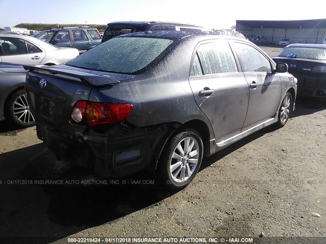 1NXBU40EX9Z081252 - 2009 TOYOTA COROLLA S/LE/XLE GRAY photo 4