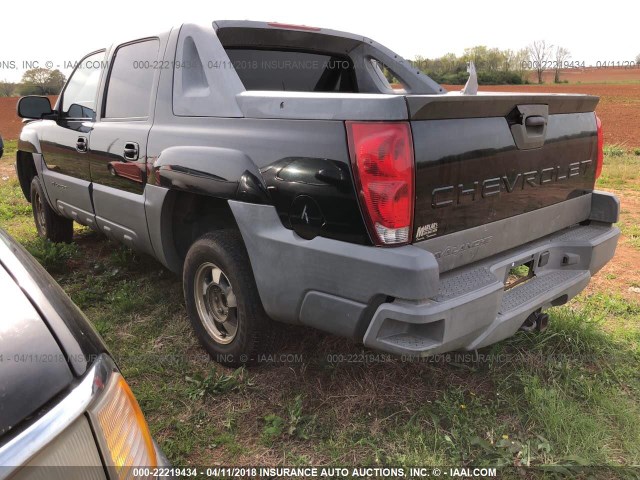 3GNEC13T12G118377 - 2002 CHEVROLET AVALANCHE C1500 BLACK photo 3