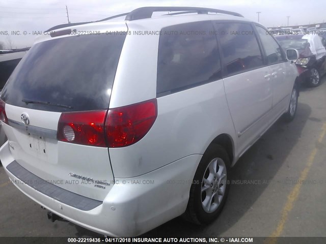 5TDBA22C76S060419 - 2006 TOYOTA SIENNA XLE/XLE LIMITED WHITE photo 4