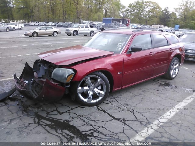 2D4FV48V45H182696 - 2005 DODGE MAGNUM SXT RED photo 2