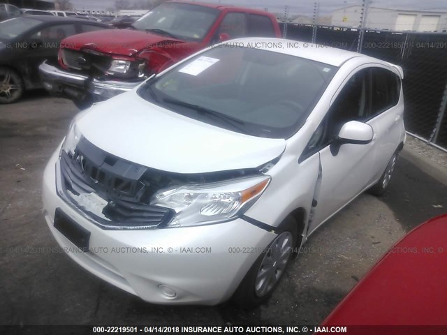 3N1CE2CP5EL362857 - 2014 NISSAN VERSA NOTE S/S PLUS/SV/SL WHITE photo 2