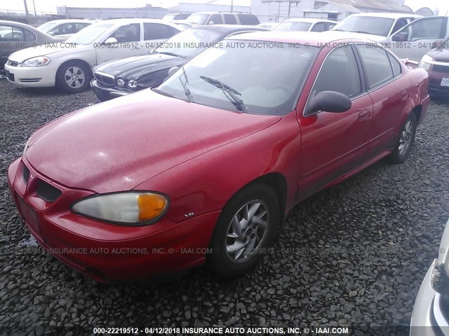 1G2NF52E54M556415 - 2004 PONTIAC GRAND AM SE1 RED photo 2