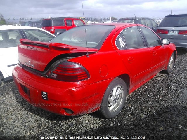 1G2NF52E54M556415 - 2004 PONTIAC GRAND AM SE1 RED photo 4