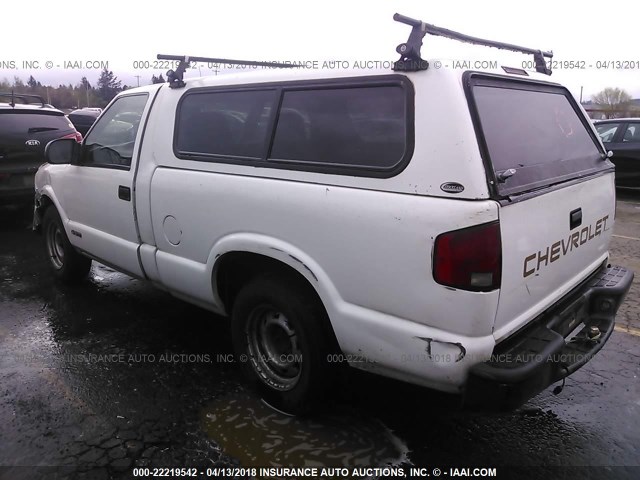 1GCCS1445YK155248 - 2000 CHEVROLET S TRUCK S10 WHITE photo 3