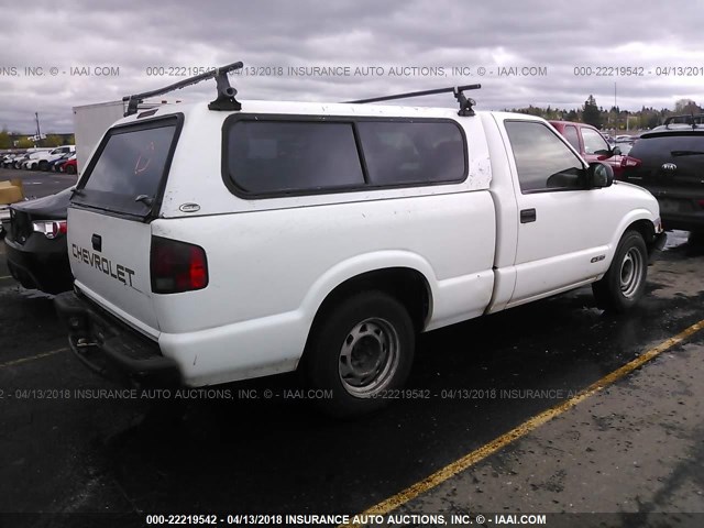 1GCCS1445YK155248 - 2000 CHEVROLET S TRUCK S10 WHITE photo 4