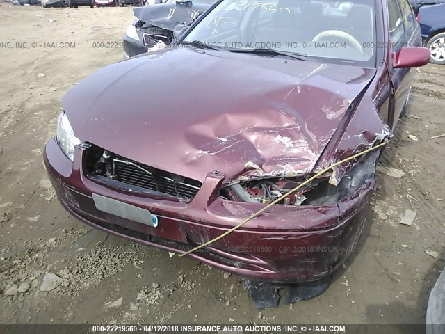 4T1BG22K61U088704 - 2001 TOYOTA CAMRY CE/LE/XLE MAROON photo 6