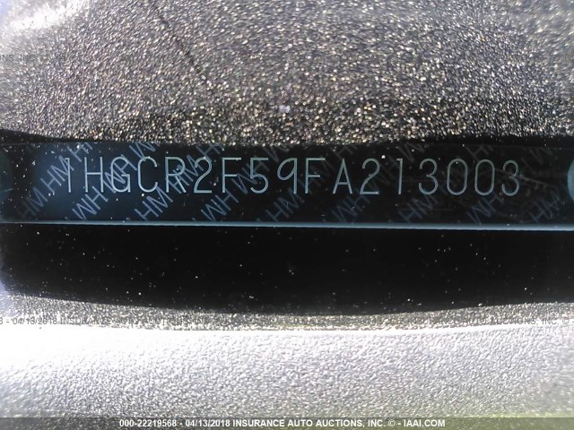 1HGCR2F59FA213003 - 2015 HONDA ACCORD SPORT 白色 照片 9