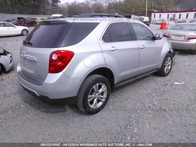 2GNALBEKXE1129352 - 2014 CHEVROLET EQUINOX LT SILVER photo 4