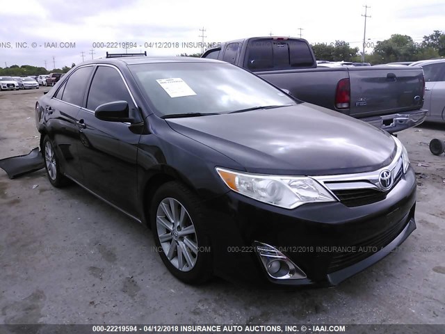 4T4BF1FK3CR160507 - 2012 TOYOTA CAMRY SE/LE/XLE BLACK photo 1
