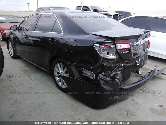 4T4BF1FK3CR160507 - 2012 TOYOTA CAMRY SE/LE/XLE BLACK photo 3