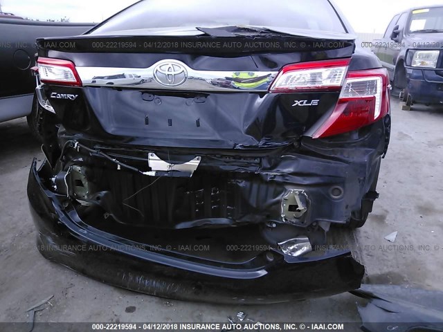 4T4BF1FK3CR160507 - 2012 TOYOTA CAMRY SE/LE/XLE BLACK photo 6