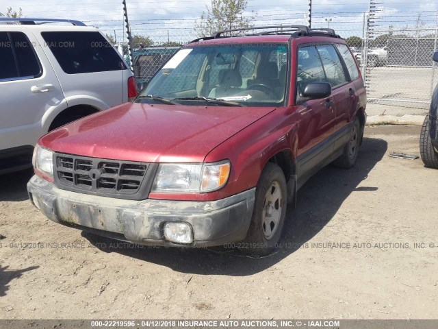 JF1SF6357XG746261 - 1999 SUBARU FORESTER L RED photo 2