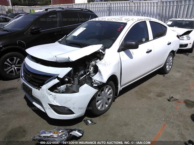 3N1CN7AP7FL917941 - 2015 NISSAN VERSA S/S PLUS/SV/SL WHITE photo 2