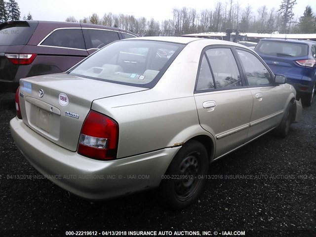 JM1BJ225210437512 - 2001 MAZDA PROTEGE LX/ES ოქროსფერი ფოტო 4