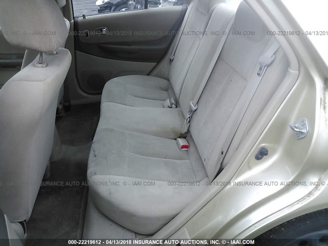 JM1BJ225210437512 - 2001 MAZDA PROTEGE LX/ES ოქროსფერი ფოტო 8