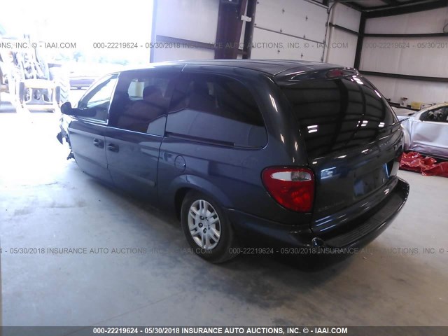 1D4GP24R07B242979 - 2007 DODGE GRAND CARAVAN SE BLUE photo 3