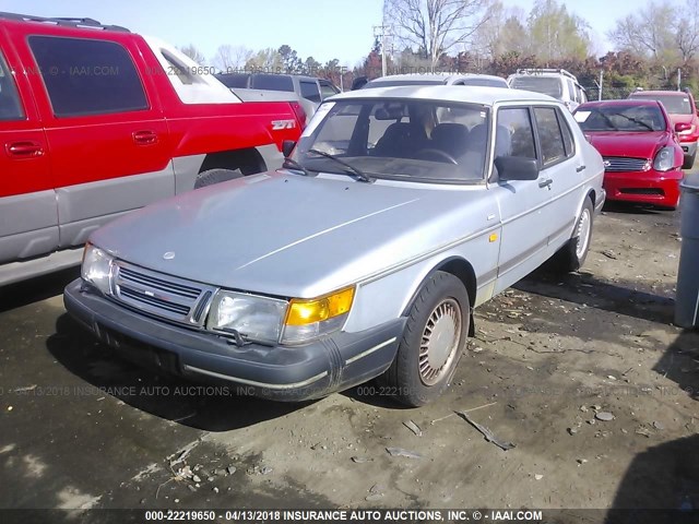 YS3AK45E4M7008232 - 1991 SAAB 900 S BLUE photo 2