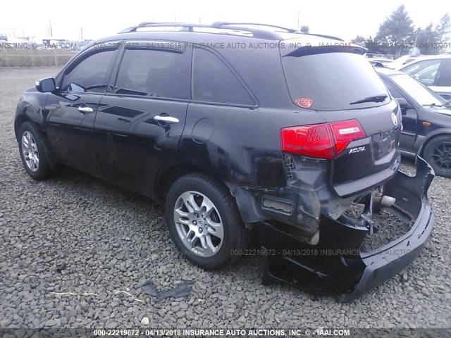 2HNYD28437H502849 - 2007 ACURA MDX TECHNOLOGY BLACK photo 3
