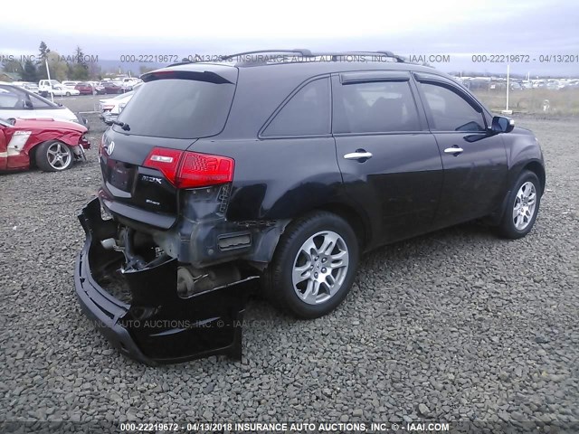 2HNYD28437H502849 - 2007 ACURA MDX TECHNOLOGY BLACK photo 4