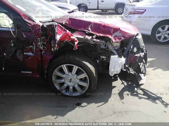 3LNDL2L38BR763506 - 2011 LINCOLN MKZ HYBRID RED photo 6