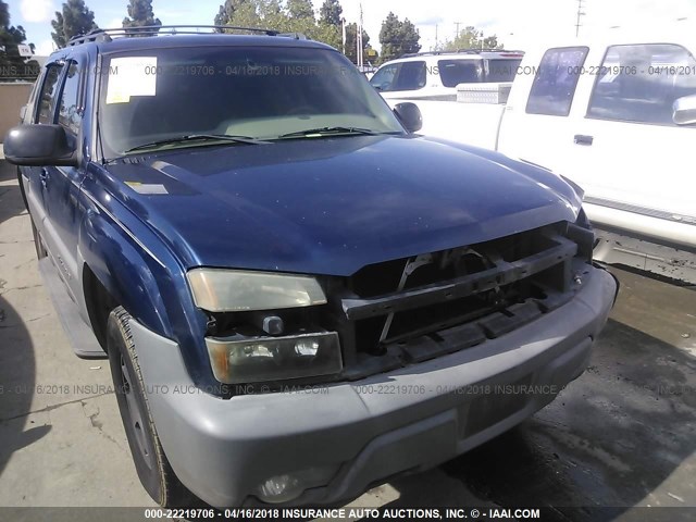 3GNEC13TX2G131368 - 2002 CHEVROLET AVALANCHE C1500 BLUE photo 1