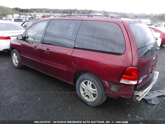 2FMDA522X4BA43285 - 2004 FORD FREESTAR SEL RED photo 3